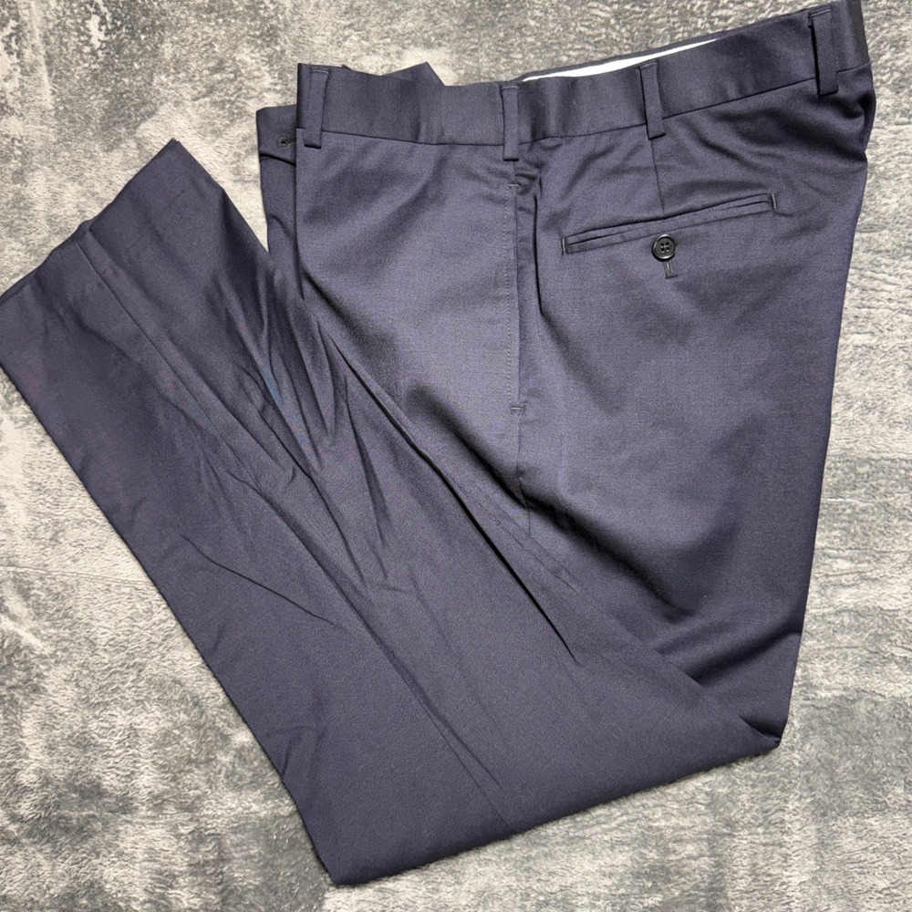Brooks Brothers Dress Pants Men 38x32 Navy Blue